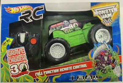 GRAVE DIGGER RC Monster Truck 30th Anniversary ~ Hot Wheels Remote Control RARE! - Image 1 of 4