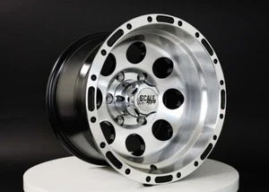 16x8 +0 Scale 4x4 S52 6x139.7 Glossy Black w/Machined Face Wheels (Set of 4) - Picture 1 of 3