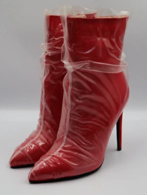 Botín Tacones de Aguja Pull On Punta Cremallera Cuero PU Formal Moda Foto 1 de 4