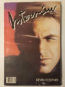 1987 ANDY WARHOL'S 'INTERVIEW MAGAZINE' - KEVIN COSTNER - Picture 1 of 3