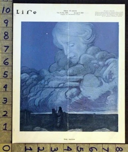 1919 MILITARY SOLDIER WWI PATRIOTIC ANGEL STAND WATCH LIFE ART COVER FC2073 - Picture 1 of 1