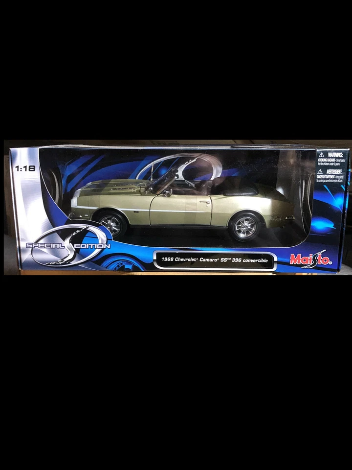 ‘68 Camaro Ss396 Convertible Gold 1 18 Maisto 31683
