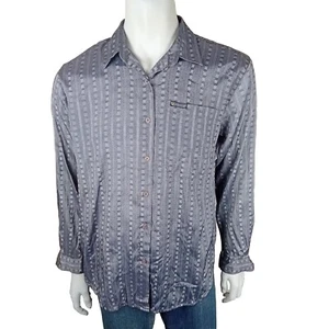 PADDOCKS Creative Line vintage mens size Large shirt silver western country - Picture 1 of 7