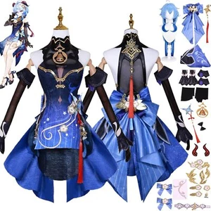 Genshin Impact Ganyu Lantern Rite Cosplay Costume Full Set Wig Halloween Party - Picture 1 of 9