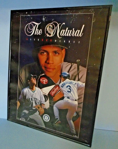 1996 Costacos Seattle Mariners Alex Rodriguez The Natural 20x16 Poster Framed Cover