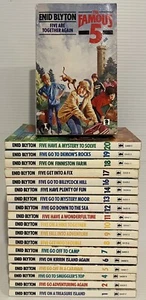 19x Famous Five Books - Enid Blyton Vintage Paperback Lot Bundle #1 2 4-14 16-21 - Picture 1 of 9