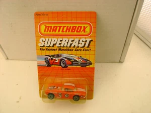 1985 MATCHBOX SUPERFAST SF8 ORANGE 62 VETTE CORVETTE NEW ON CARD - Picture 1 of 3