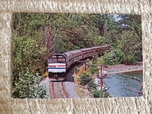 AMTRAK'S THE ADIRONDACK 1982.VTG EISENBAHN POSTKARTE*P54 - Bild 1 von 2