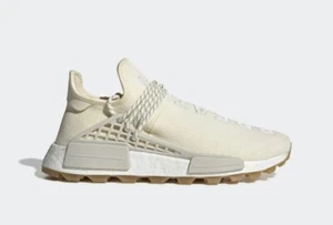 UK9/ EUR43 1/3- adidas PHARRELL HU NMD PRD NOW IS HER TIME CREAM WHITE EG7737 - Picture 1 of 10