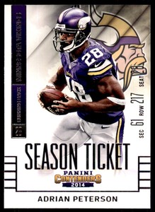 2014 Panini Contenders Adrian Peterson B Football Cards #100