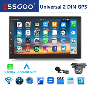 Unidad principal de radio GPS Android 13 pantalla táctil HD estéreo para automóvil Carplay doble DIN + AHD - Imagen 1 de 13