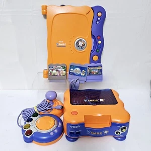 Vtech VSmile TV Learning System Console Bundle 3 Games 1 Controller & Smartbook - Picture 1 of 9