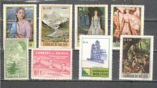 V728 - BOLIVIA - LOTTO 8 DIFFERENTI TEMATICI - VEDI FOTO