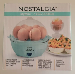 NOSTALGIA MYMINI 7 - EGG COOKER COLOR IS TEAL - Picture 1 of 6