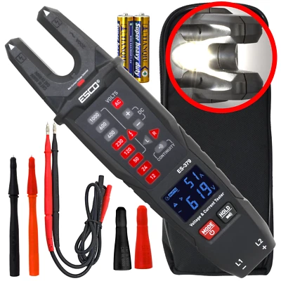 Gabel AC Stromzange  2-polig Spannungsprüfer 1000VAC/VDC  Drehfeldrichtung NCV+ - Bild 1 von 2