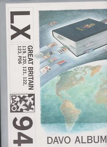 Davo Gran Bretaña 1994 páginas sin bisagras, ¡nuevo! - Imagen 1 de 2