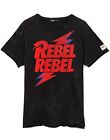 David Bowie T Shirt Unisex Adultos Rebel Rebel Song Music Band Black Tee