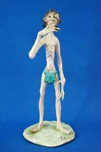 Flavio POLI - BENEDETTELLI Venecia rara escultura de cerámica desnuda ADAM pieza única - Imagen 1 de 24
