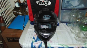BILT FULL FACE HELMET with SHADES & TRAVEL BAG MODEL # FF377 DOT - Bild 1 von 6