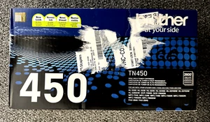 Brother Genuine TN450 High Yield Black Toner Cartridge Sealed - Picture 1 of 1
