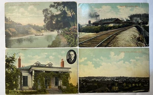 Cuatro postales de Lisboa Ohio color RPPC Mark Hanna Homestead Willow Park Gorsuch - Imagen 1 de 6