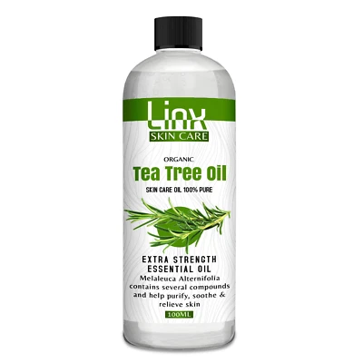 LINX TEA TREE OIL,PURE ESSENTIAL OIL,ANTI BACTERIAL &ANTI FUNGAL 100ML UK