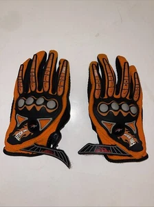 Pro Biker Orange Black Gloves XL - Picture 1 of 3