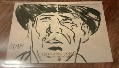 INDIANA JONES MASTERPIECES PANORAMIC SKETCH CARD DANIEL COONEY 2008 TOPPS - Image 1 of 2