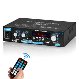 Mini Bluetooth 5.0 Amplifier USB Player Stereo Home/Car/Marine w/FM Audio Amp - Picture 1 of 8