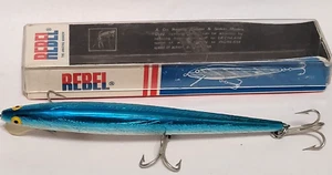 REBEL F303-SW 0.6oz 5 1/2in. Silver / Blue Floater Minnow Lure in Original Box - Picture 1 of 7