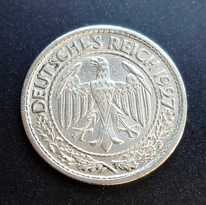 DEUTSCHES REICH 50 REICHSPFENNIG 1927 A - Bild 1 von 2