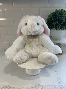 NEW Melissa & Doug White Blossom Bunny With Multicolor Bow Very Soft And Cuddly - Picture 1 of 8