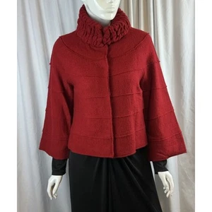 LUCIANO DANTÈ Vintage Swing 100% Wool Coat, Ruby Red, Sz: S, 59-00 - Bild 1 von 17
