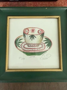 Tazza e piattino K. Spicher (Kolene) n. 135 Stampa #167/1900 Edizione Limitata Decorazione - Foto 1 di 3