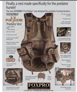 Furtaker Predator Vest Fox Pro High Performance Game Calls - Picture 1 of 3