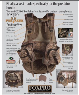 Furtaker Predator Vest Fox Pro High Performance Game Calls - Image 1 of 3