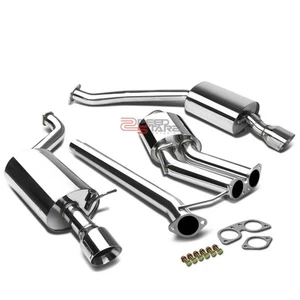 J2 PARA 03-08 AUDI A4 Tipo 8E/8H PL46 B7 ESCAPE CATBACK SILENCIADOR DOBLE PUNTA ENROLLADA 4" - Imagen 1 de 8