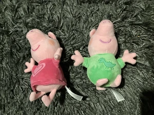 BNWOT New 2 Peppa Pig Soft Plush Toy - Peppa & George - 25cm - Picture 1 of 5