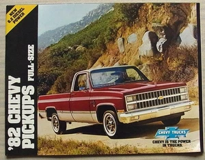 CHEVROLET PICKUPS Full Size USA Sales Brochure For 1982 #4091 FLEETSIDE Stepside - Picture 1 of 6