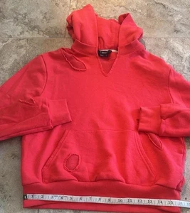 TWENTY MONTREAL Womens Hoodie Sweatshirt Coral Distressed Size Small - Picture 1 of 9