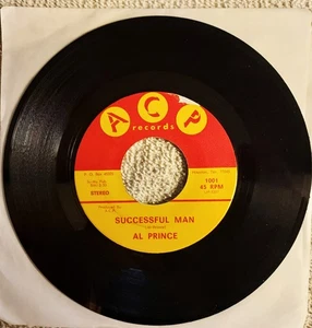 LOUISIANA BLUES/R&B 45: AL PRINCE Successful Man/The Window Pane ACP (Houston) - Picture 1 of 2