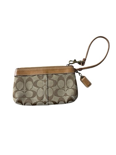 Bracciale vintage in tela firmato Coach marrone