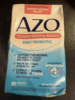 Probiótico diario Azo Complete Femenino Balance 30 cápsulas caducidad 06/2026+ Foto 1 de 2
