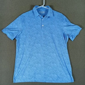 Polo Mizzen & Main Clásico Hombre Pequeño Geométrico Azul Golf (*CJ Cup Embr) - Imagen 1 de 9