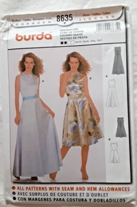 Burda Pattern 8635 Misses' Evening Dress Sewing Craft Project (H) - Picture 1 of 2