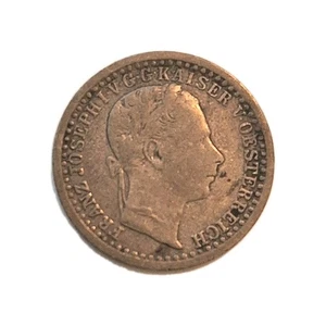 Austria 1863 A - 5 Kruzer Silver Coin - Picture 1 of 2