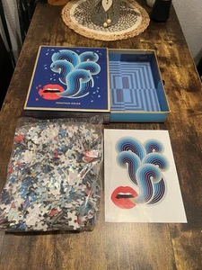 Rompecabezas Jonathan Adler Labios Con Humo 750 Piezas Forma Nuevo Sellado *LEER* - Imagen 1 de 20