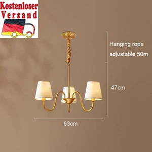 Medieval Living Room Copper Chandelier Retro Dining Room Modern Luxury Fabric Ha - Bild 1 von 16