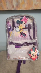 Zaino Disney Minnie Mouse PVC Trasparente - Borsa Trasparente Viola - Nuovo con etichette - Foto 1 di 5
