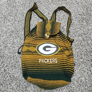 Zaino Boho Green Bay Packers calcio tessuto con coulisse 15"x 12" verde/oro - Foto 1 di 9